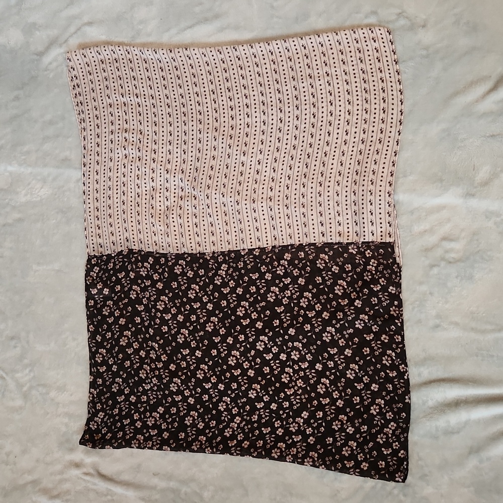 Maurices Black & White Floral Infinity Scarf OS